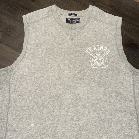 VTG Y2K A&F Men’s Abercrombie & Fitch Gray Athletic Sleeveless Muscle Tank Shirt - Picture 5 of 16